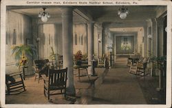 Corridor Haven Hall, Edinboro State Normal School Postcard