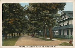Driveway and Approach, Ye Olde Inn Saegertown, PA Postcard Postcard Postcard