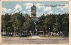 Allen County Court House and Park Iola, KS Postcard Postcard Postcard