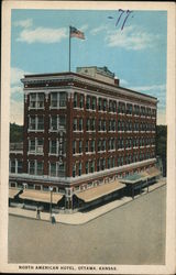 North American Hotel Ottawa, KS Postcard Postcard Postcard