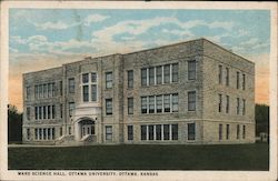 Ward Science Hall, Ottawa University Postcard