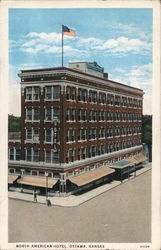 North American Hotel Ottawa, KS Postcard Postcard Postcard