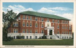 Ransom Memorial Hospital Ottawa, KS Postcard Postcard Postcard