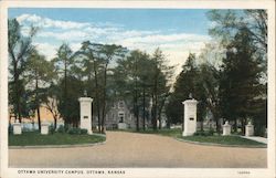 Ottawa Uniersity Campus Kansas Postcard Postcard Postcard