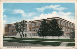 High School Wellington, KS Postcard Postcard Postcard