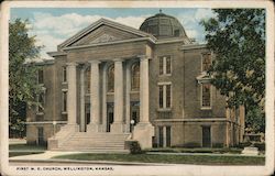 First M.E. Church Wellington, KS Postcard Postcard Postcard