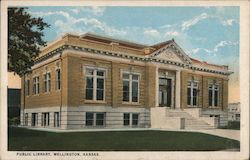 Public Library Wellington, KS Postcard Postcard Postcard