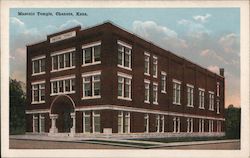 Masonic Temple Chanute, KS Postcard Postcard Postcard