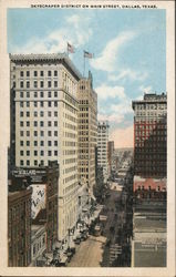 Skyscraper District on Main Street Postcard