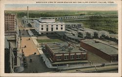 Bird's-Eye View of Union Station and Oak Cliff Viaduct Postcard