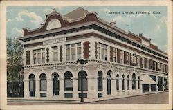 Masonic Temple Pittsburg, KS Postcard Postcard Postcard