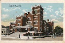 First M.E. Church Pittsburg, KS Postcard Postcard Postcard