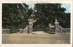 Entrance to Liberty Park Postcard