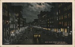 South Salina Street from the Canal at Night Postcard