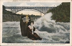 Martha Wagenfuhrer, Shot the Rapids on Sept. 6, 1901 Niagara Falls, NY Postcard Postcard Postcard