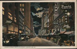 Fourth Street South by Night Postcard