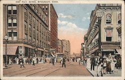 Main Street Bridgeport, CT Postcard
