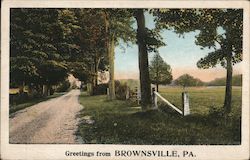 Scenic Road View Brownsville, PA Postcard Postcard Postcard