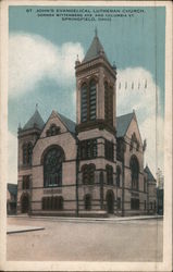 St. John's Evangelical Lutheran Church, Corner Wittenberg Ave. and Columbia St. Springfield, OH Postcard Postcard Postcard