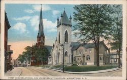 First Congregational and Universalist Churches Postcard