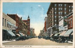 Main Street, Looking South Postcard