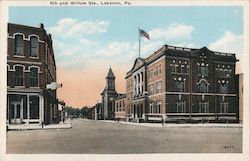 9th and Willow Streets Postcard