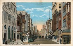 North Queen Street From Penn Square Postcard
