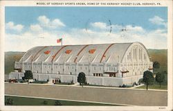 Model of Hershey Sports Arena Postcard