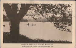 Canoeing on Blue Mountain Lake, Blue Mountain Camps Postcard