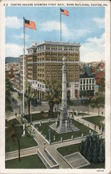 Centre Square Showing First Natl. Bank Building Postcard