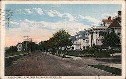 Front Street, West from Riverview Berwick, PA Postcard Postcard Postcard