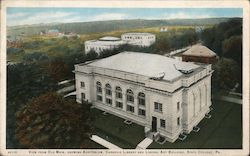 View from Old Main, Showing Auditorium, Carnegie Library and Liberal Arts Building Postcard