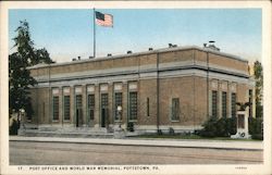 Post Office and World War Memorial Postcard