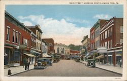 Main Street Looking South Postcard