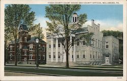 Tioga County Court House and County Offices Postcard