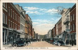 Main Street, Looking North From Bridge Street Postcard