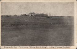 Farm Scene "Where Corn is King." In the "Famous Rosebud" Postcard