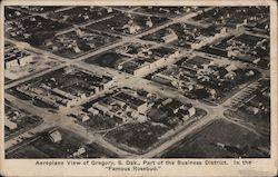 Aeroplane View, Part of Business District Postcard