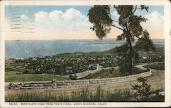 Bird's-Eye View from the Riviera Santa Barbara, CA Postcard Postcard Postcard