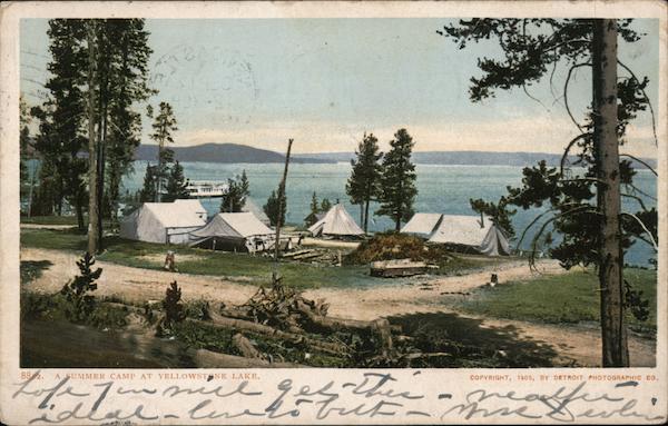 A Summer Camp at Yellowstone Lake Yellowstone National Park Wyoming