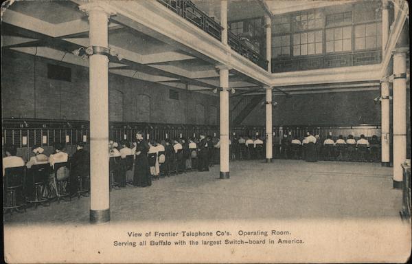 View of Frontier Telephone Co.'s Operating Room, Serving All of Buffalo With The Largest Switchboard in America
