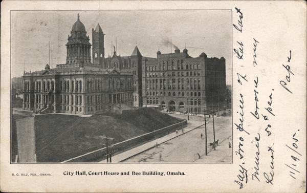 City Hall, Court House and Bee Building Omaha Nebraska