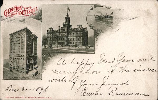 City Hall and Chamber of Commerce Detroit Michigan