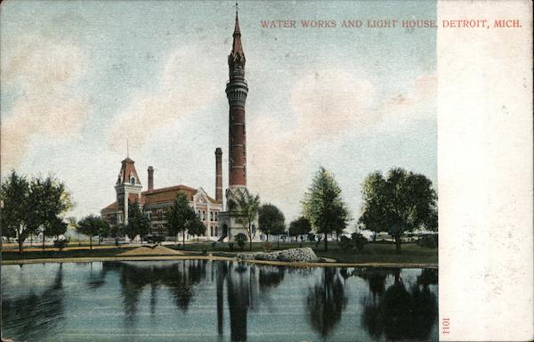 Water Works and Light House Detroit Michigan