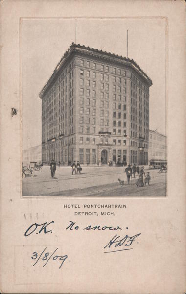 Hotel Pontchartrain Detroit Michigan