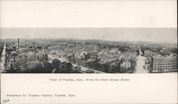 View of Topeka Kan. From The State House Dome Kansas