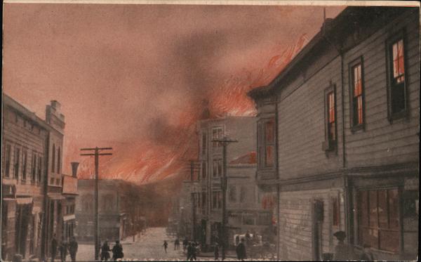 Fire Scene - Leslie's Weekly San Francisco California