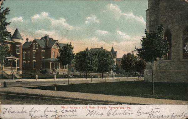 Sixth Avenue and Main Street Royersford Pennsylvania