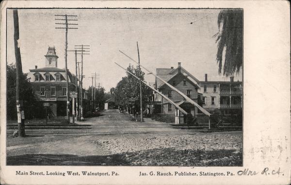 Main Street Looking West Walnutport Pennsylvania
