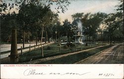 Soldiers Fountain Poughkeepsie, NY Postcard Postcard Postcard